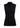 The Sanctuary Clothing ribbed funnel neck top in black features a sleeveless design with a subtle ruffle detail, shown against a plain white background.